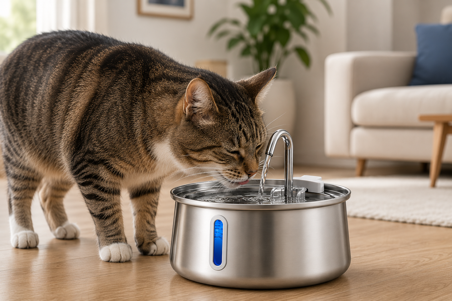 CANOVIFY Flow™ 4L – Premium Edelstahl Trinkbrunnen für Katzen & Hunde