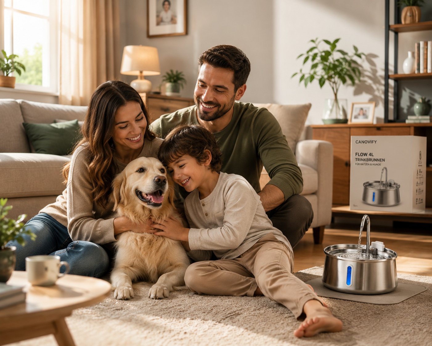 CANOVIFY Flow™ 4L – Premium Edelstahl Trinkbrunnen für Katzen & Hunde