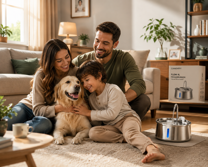 CANOVIFY Flow™ 4L – Premium Edelstahl Trinkbrunnen für Katzen & Hunde